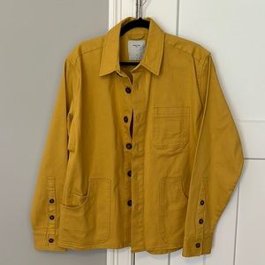 Percival overshirt / chore coat. Yellow, size large.
